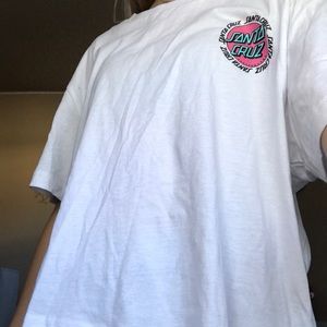 white santa cruz tee
